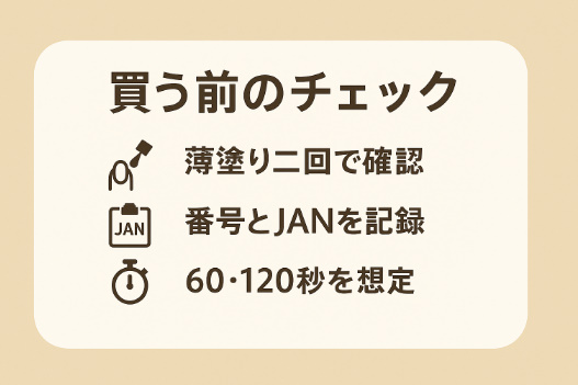 買う前のチェックリスト